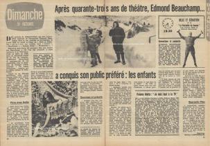 APrès 43 ans de théâtre, Edmond Beauchamp a conquis son public préféré : les enfants - Page 1Tele 7 jours du 30 09 au 5 11 1965 1 1