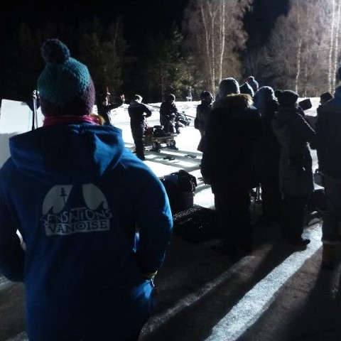 Tournage sur le lac de plongée sous glace à la Norma