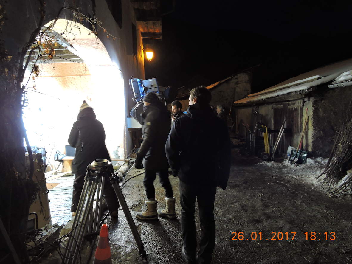 Tournage en fin d'après midi