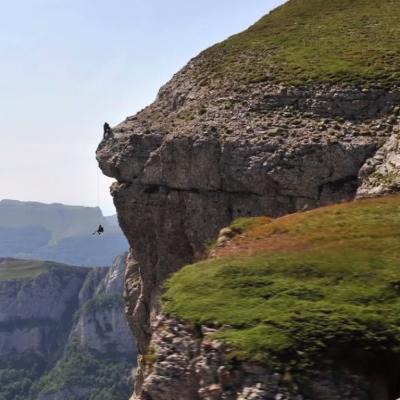 César et Sébastien sur la falaise