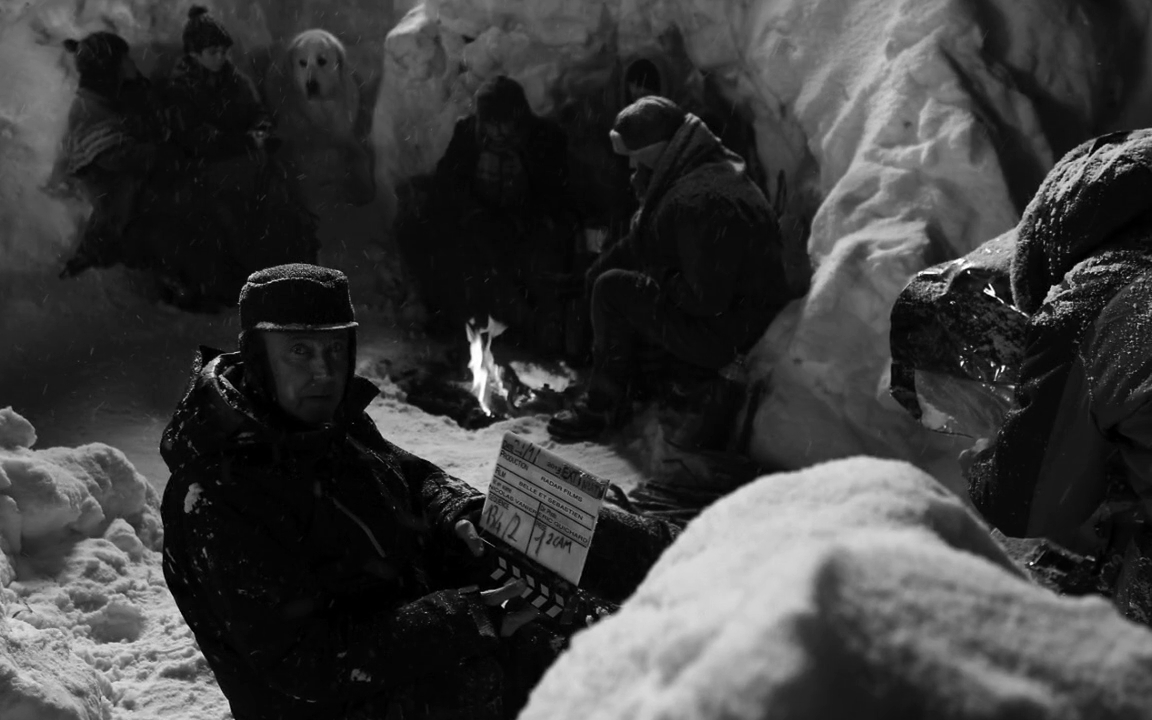 Tournage à Bessans, scène de la crevasse